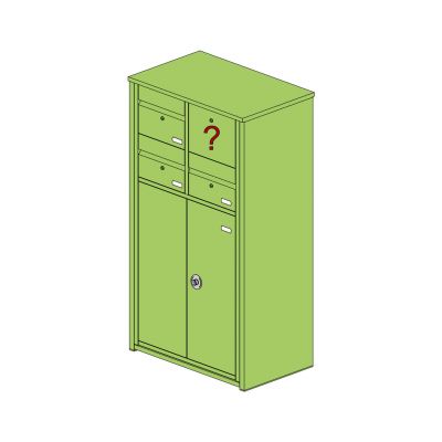 Grüne Paketbox von Klingenberg Zaeune ermöglicht sichere, kontaktlose Annahme von Paketen am Hauseingang.